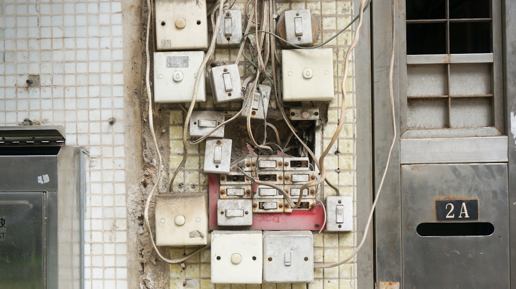 Electrical wiring and spark background